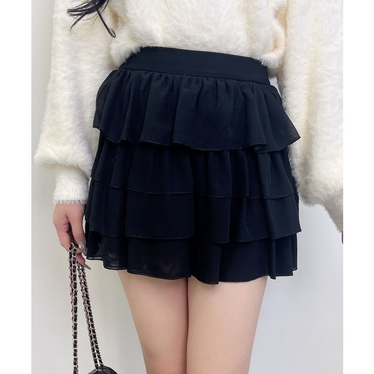 クロ | シアーフリルミニスカパン | INGNI 