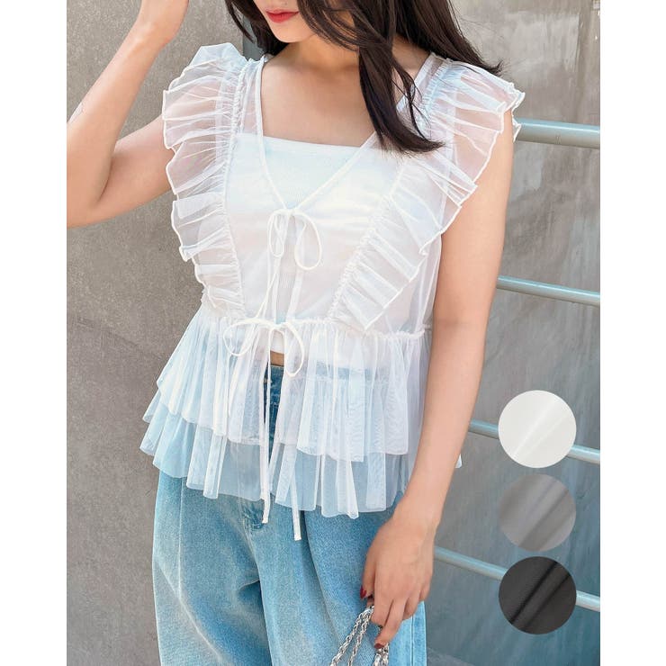 HeRIN.CYE | Many frill bustier (キャミソール ) |SHEL'TTER