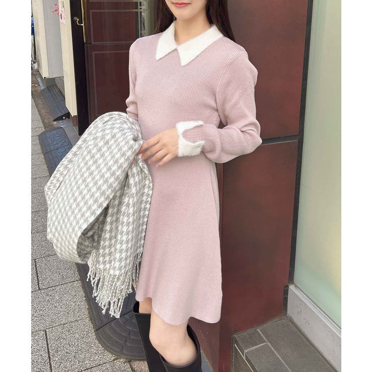 12G PBTリブ衿フェザーニットOP | INGNI  | 詳細画像11 