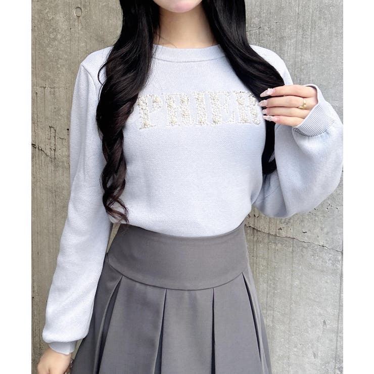 サックス | パールビジューロゴニット | INGNI 