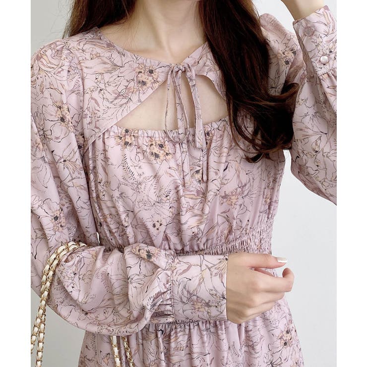 デコルテオープン花柄ワンピース | INGNI  | 詳細画像7 