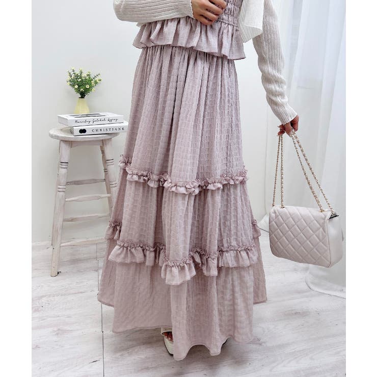 ピンク | シアーフリルティアードSK | INGNI 