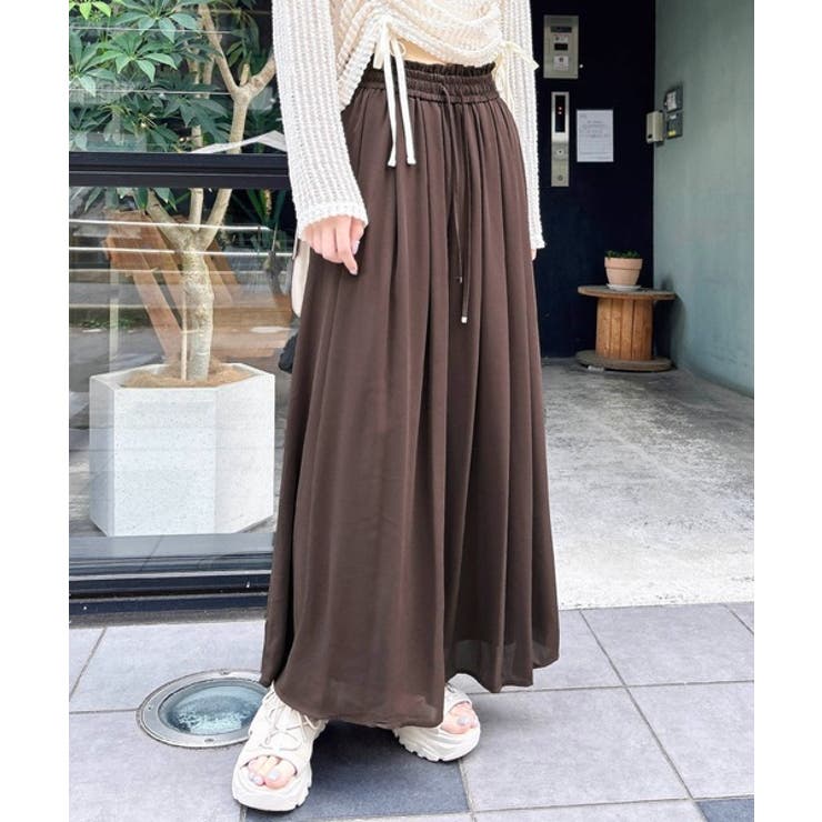 ブラウン | ジョーゼットイージースカンツ | INGNI 