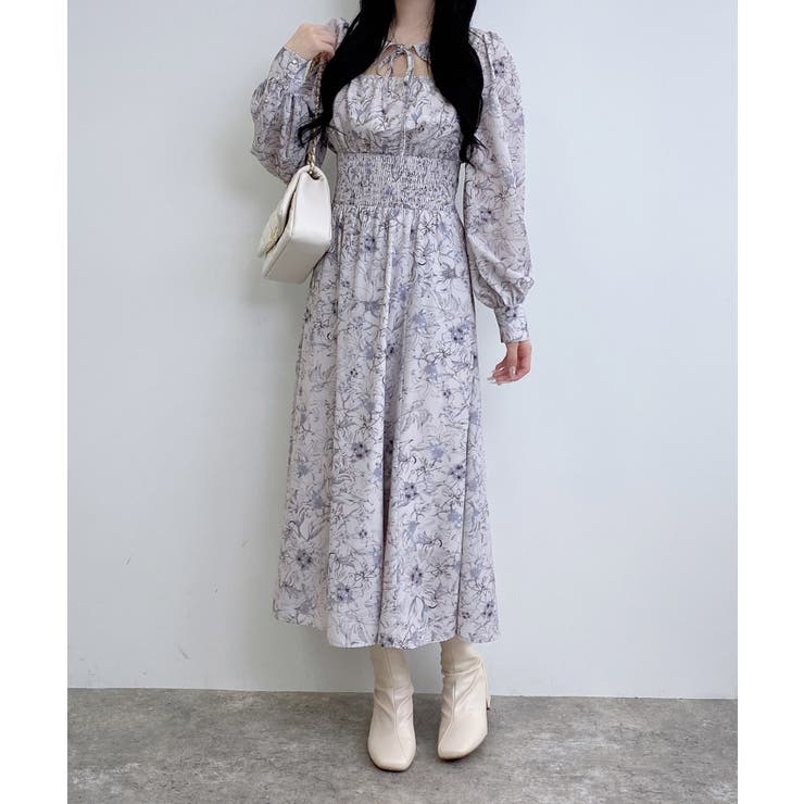 デコルテオープン花柄ワンピース | INGNI  | 詳細画像10 