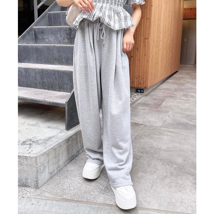 グレー | 【WEB限定アイテム】イージー裏毛パンツ | INGNI 