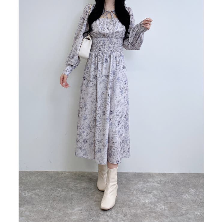 デコルテオープン花柄ワンピース | INGNI  | 詳細画像11 