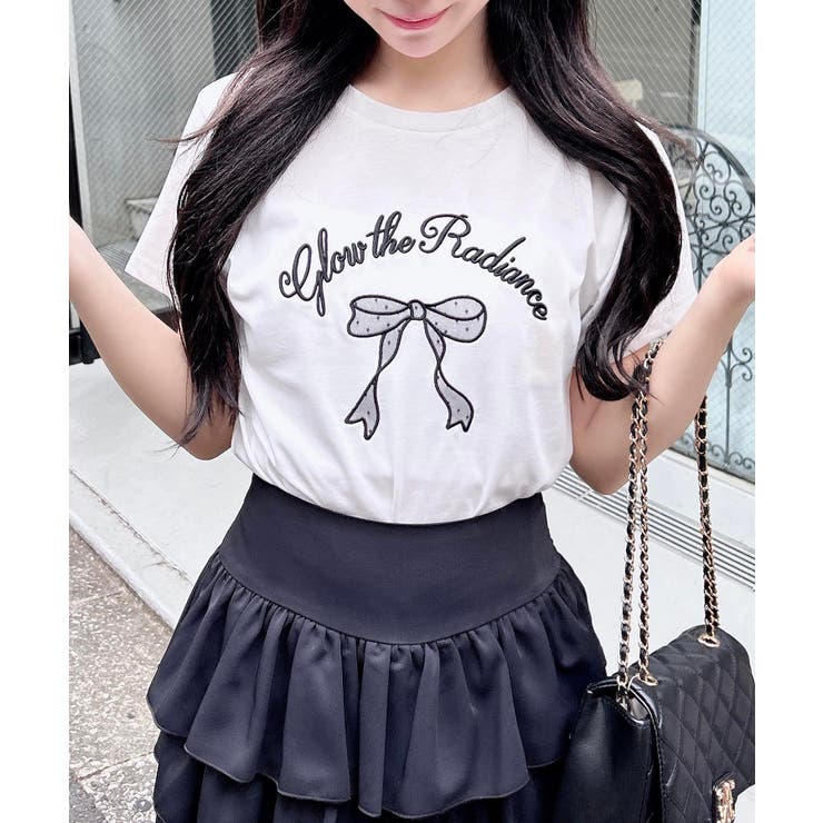 リボンロゴTシャツ[品番：INGW0010777]｜INGNI （イング）｜レディース