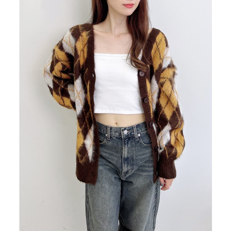 7Gアーガイル柄JQロングニットカーディガン | INGNI  | 詳細画像11 