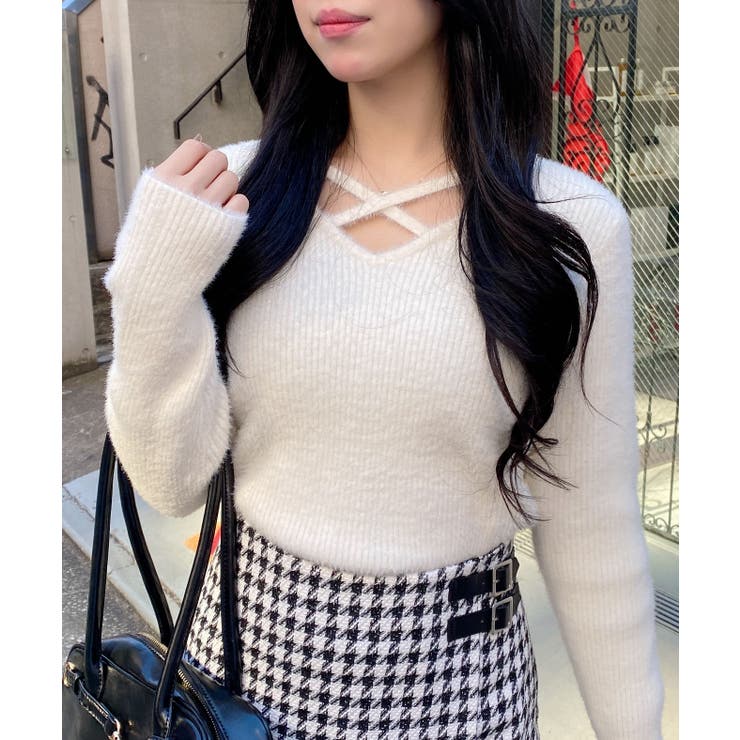 アイボリー | フェザークロスニット | INGNI 