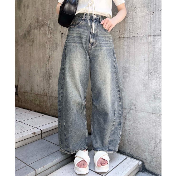 デニム/ブルーA | デニムカーブパンツ | INGNI 