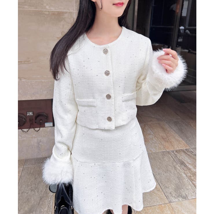 袖ファーツイードJK | INGNI  | 詳細画像12 