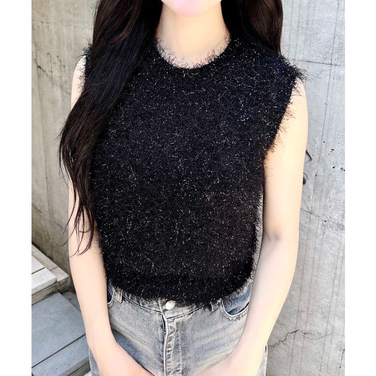 クロ | 5Gシャギーノースリニット | INGNI 