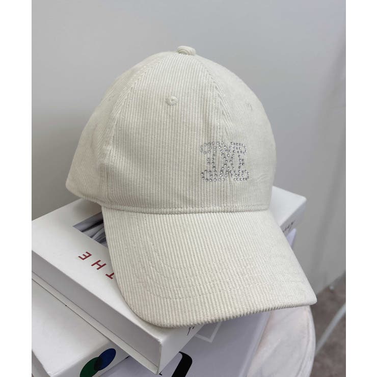 アイボリー | ラインストーンロゴキャップ | INGNI 