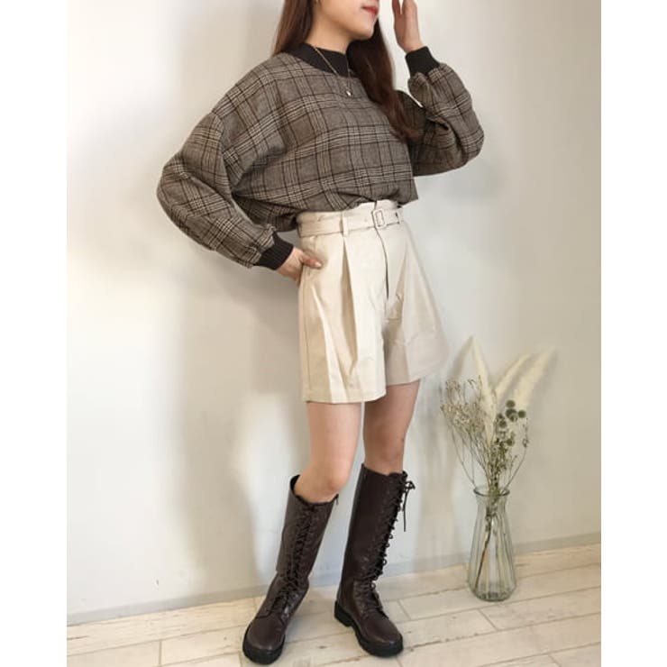 ニットリブグレンチェックTOPS …[品番：INGW0007603]｜INGNI