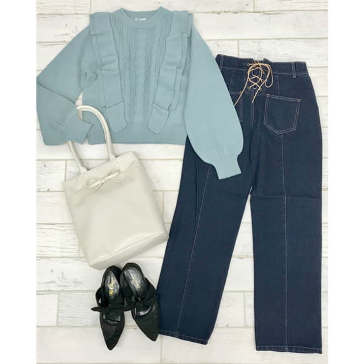 Happyページ③ バックレースアップストレートパンツ[品番：INGW0007360]｜INGNI