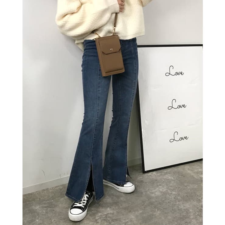 フロントスリットフレアデニムパンツ[品番：INGW0007287]｜INGNI