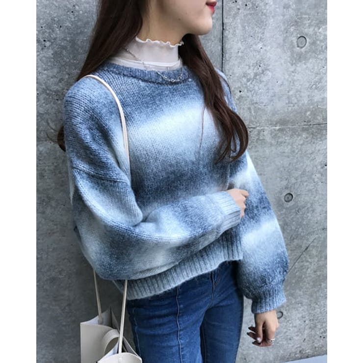 グラデーションクルーNニット[品番：INGW0007964]｜INGNI （イング）の 
