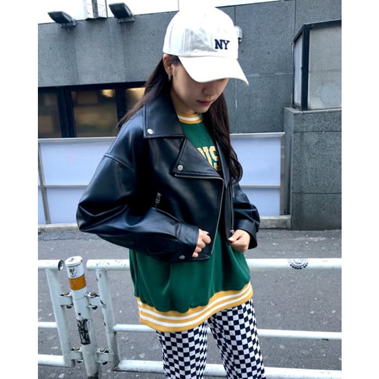 SHAGGIE レザージャケット ライダース ヴィンテージクロップ丈