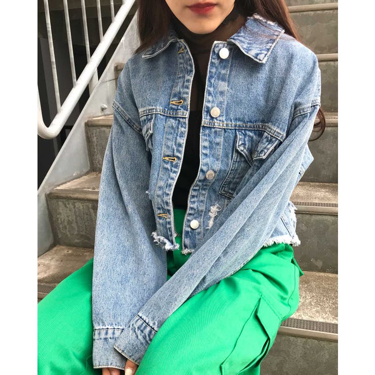 ダメージショートgジャン 品番 Ingw Ingni イング のレディースファッション通販 Shoplist ショップリスト