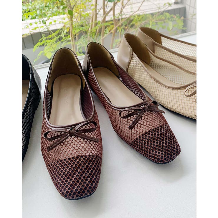 メッシュリボンパンプス[品番：INGW0008322]｜INGNI （イング）のレディースファッション通販｜SHOPLIST（ショップリスト）