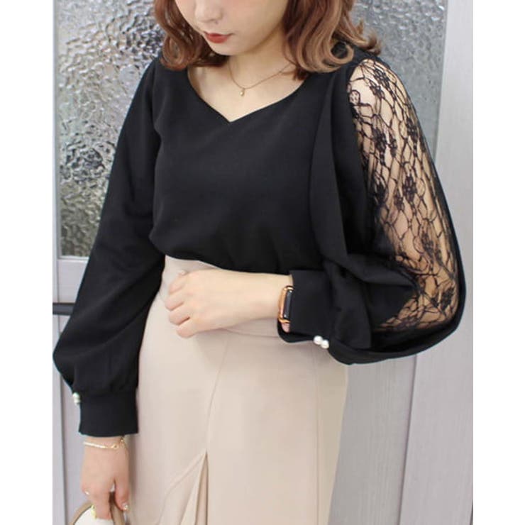 ナシポン袖割れレースTOPS [品番：INGW0008209]｜INGNI （イング）の 