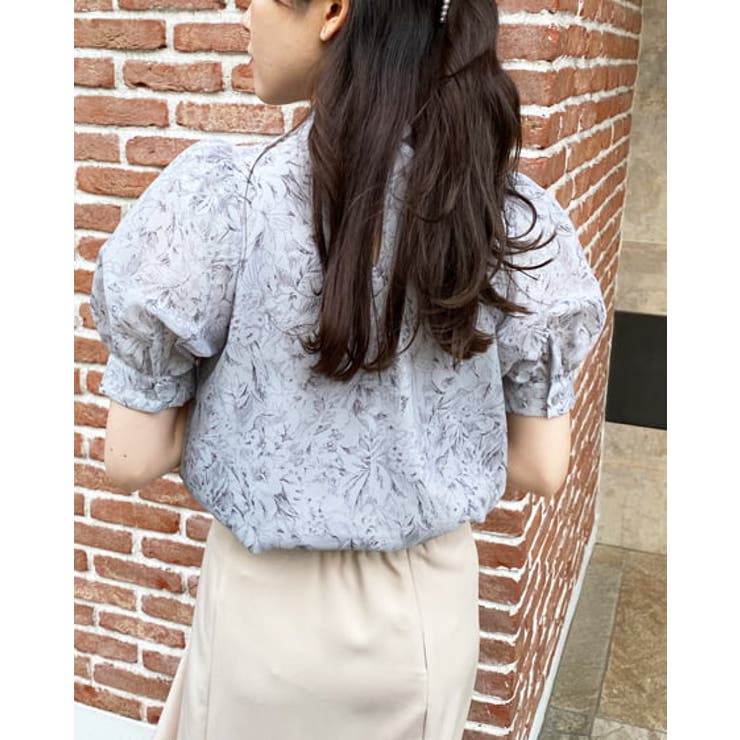 花柄シアー2WAYリボン/半袖BL [品番：INGW0008406]｜INGNI  （イング）のレディースファッション通販｜SHOPLIST（ショップリスト）