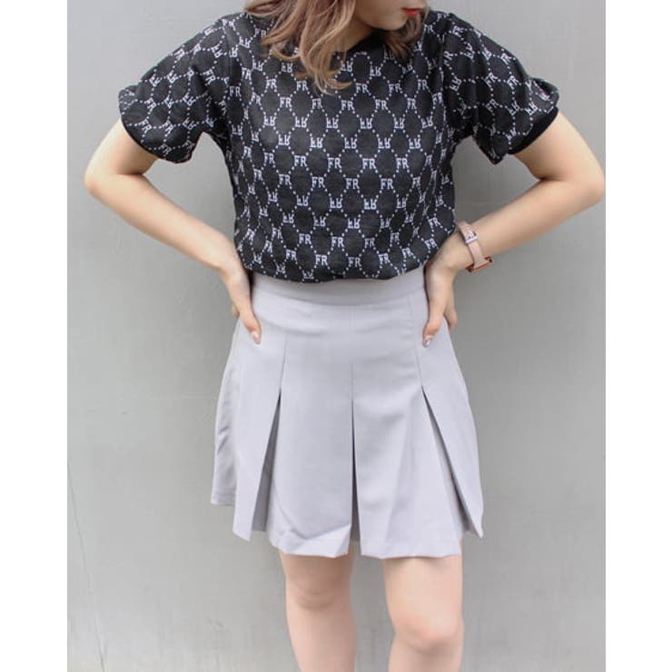 モノグラム柄クルーN/TOPS [品番：INGW0008638]｜INGNI （イング