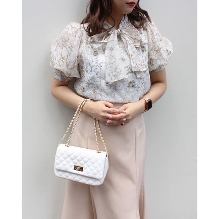 花柄シアー2WAYリボン/BL [品番：INGW0008661]｜INGNI （イング）の
