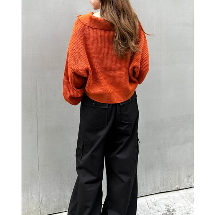 7Gハーフジップ片畦/ニット[品番：INGW0008842]｜INGNI （イング）の