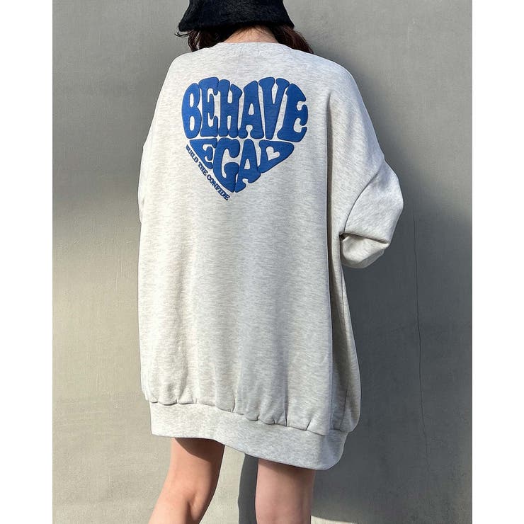 【期間限定】 Backハートロゴ裏毛チュニック[品番：INGW0008992]｜INGNI Mサイズ