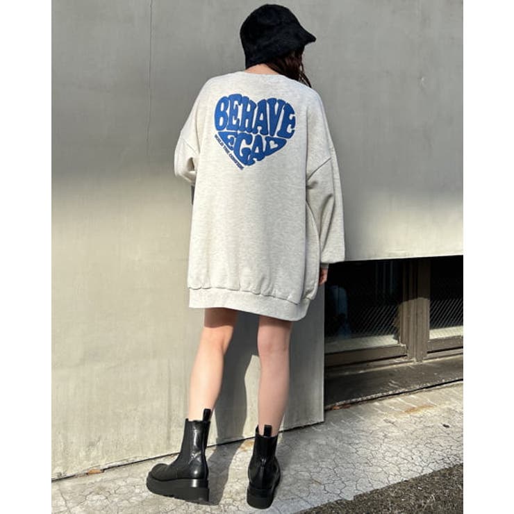 Backハートロゴ裏毛チュニック[品番：INGW0008992]｜INGNI