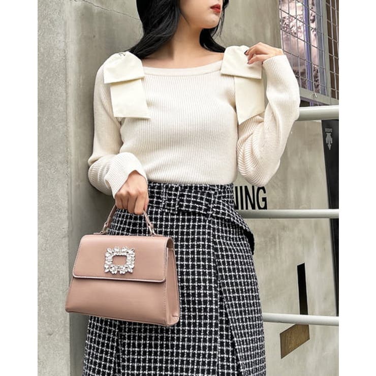 完売♡肩リボン2wayオフショルニット 定価16200円 新品未使用 1.jpg