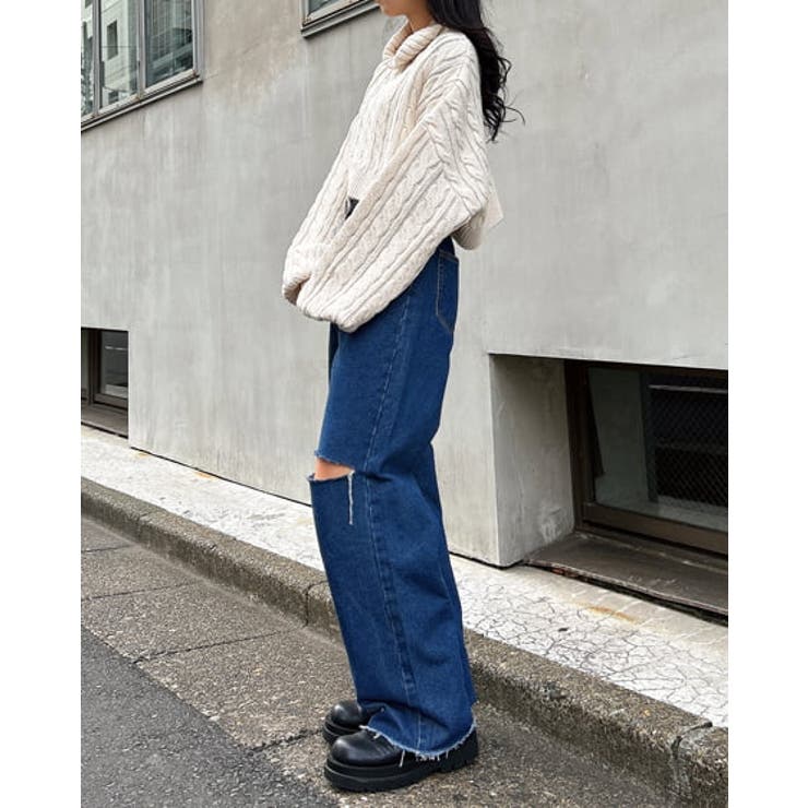 ニーカッティングデニムパンツ[品番：INGW0008738]｜INGNI