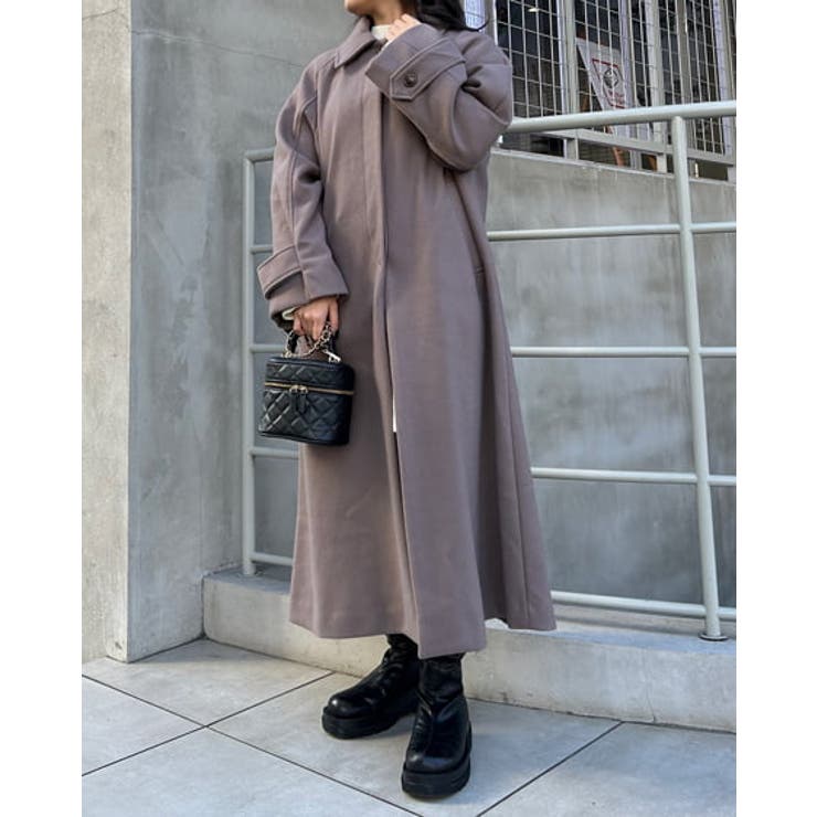 イング】INGNI✨新品未使用✨ノーカラーロングコート アイボリー