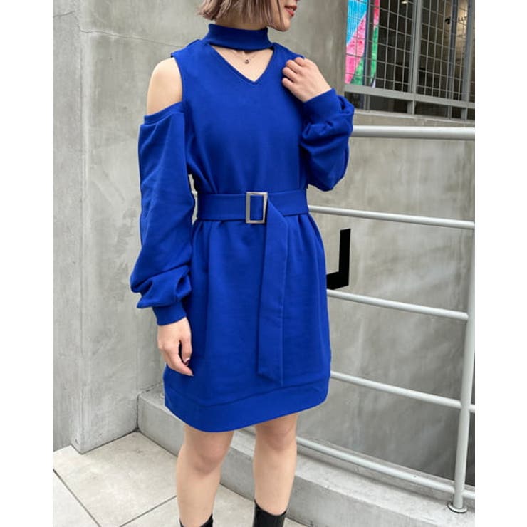 裏毛肩あきベルト付チュニック[品番：INGW0009178]｜INGNI （イング