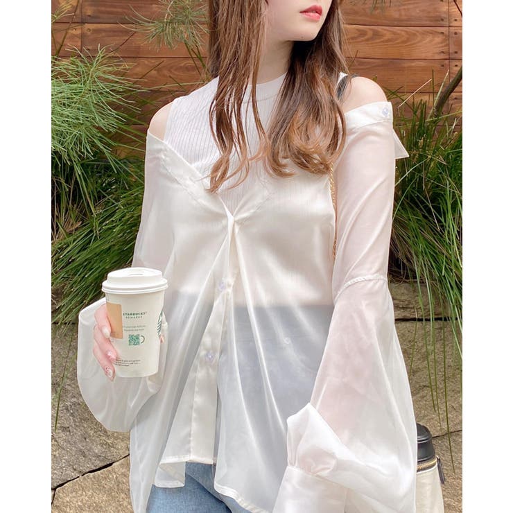 12Gシアーシャツレイヤードニット[品番：INGW0009280]｜INGNI