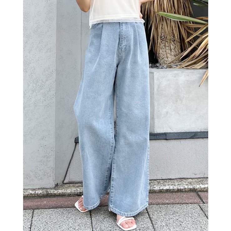 タックワイドデニムパンツ[品番：INGW0009365]｜INGNI （イング