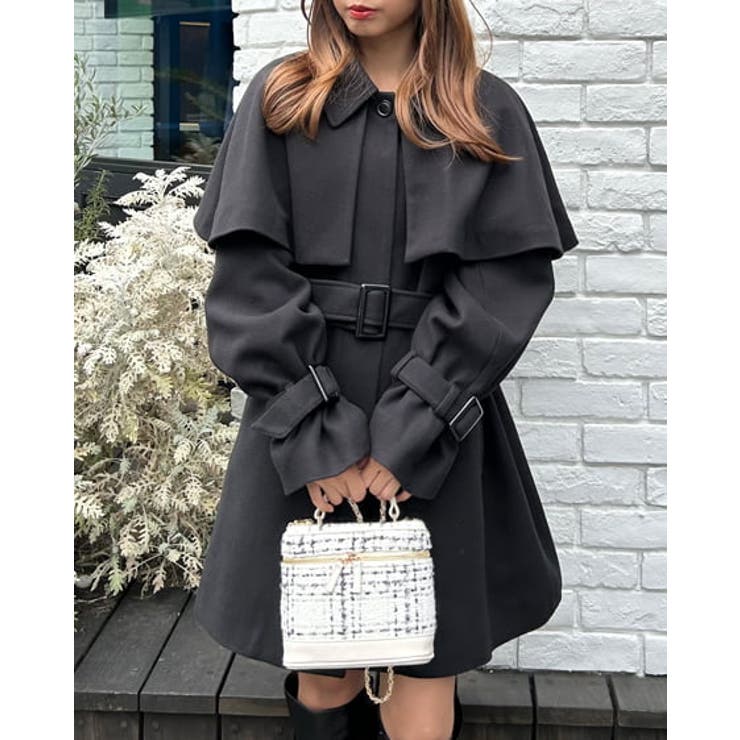 ケープ付ミディ丈ステンカラーCT[品番：INGW0009608]｜INGNI （イング