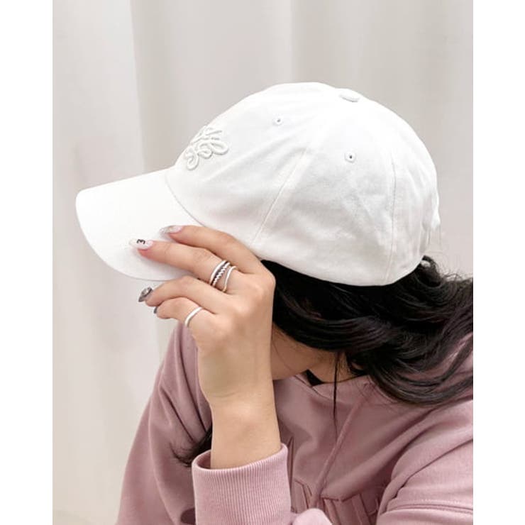 ＶＡＫＴ．キャップ ピンク/ブラック 刺繍ロゴ マリークワント MARY QUANT ロゴエンブロ キャップ （ピンク