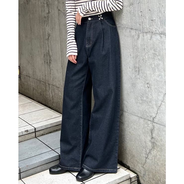 非常に高い品質 タックワイドデニムパンツ[品番：INGW0009475]｜INGNI （イング その他
