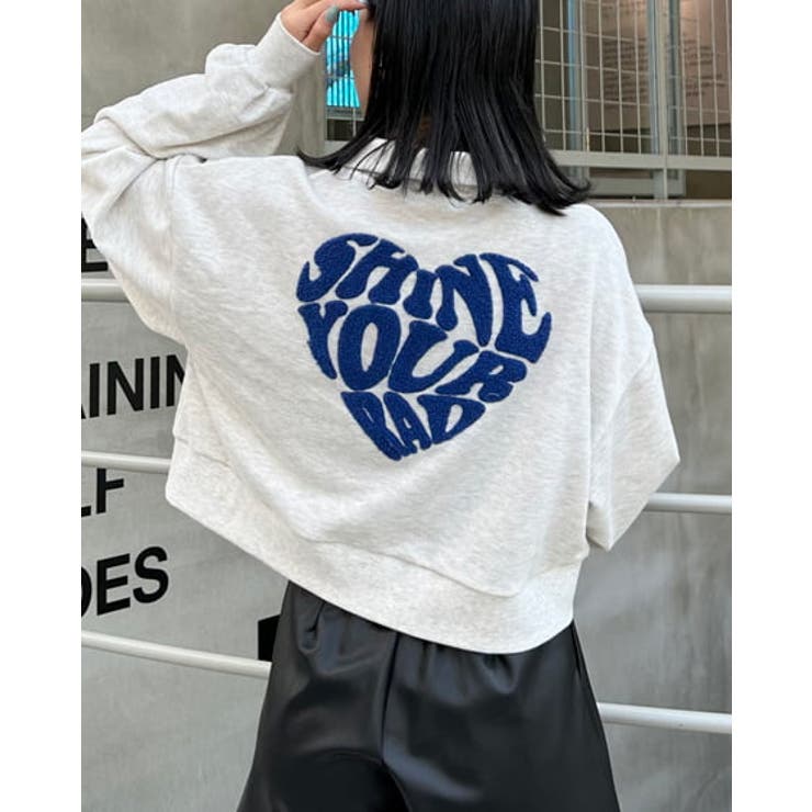 ハーフZIP BackハートサガラロゴショートTOPs[品番：INGW0009644