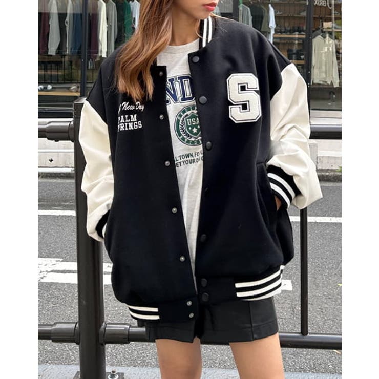 【★大感謝セール】 ワッペン付スタジャン[品番：INGW0009589]｜INGNI （イング）の ジャケット・アウター