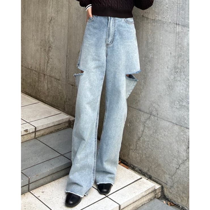 サイドスリットデニムパンツ[品番：INGW0009359]｜INGNI