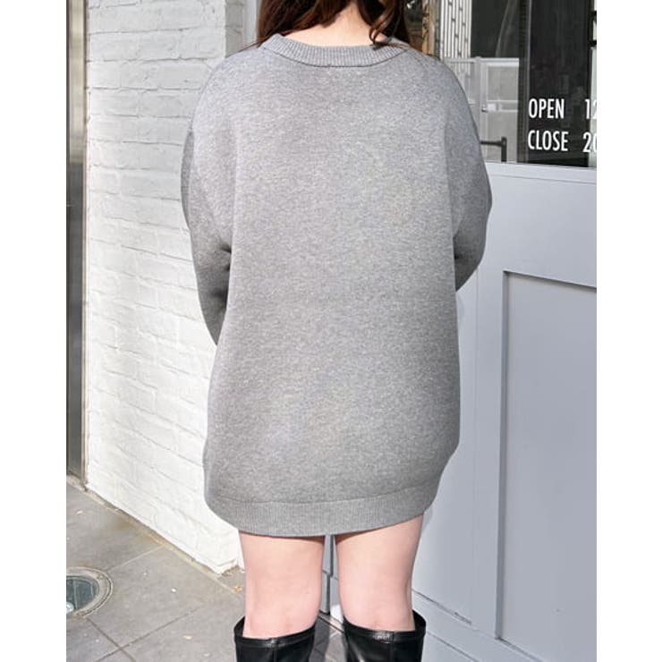 12GクルーNイニシャル刺繍チュニックニット[品番：INGW0009664]｜INGNI