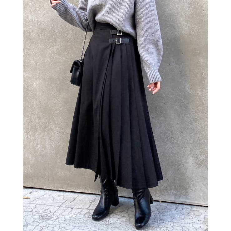 サイドベルトプリーツ切替SK 春 SS[品番：INGW0009698]｜INGNI  