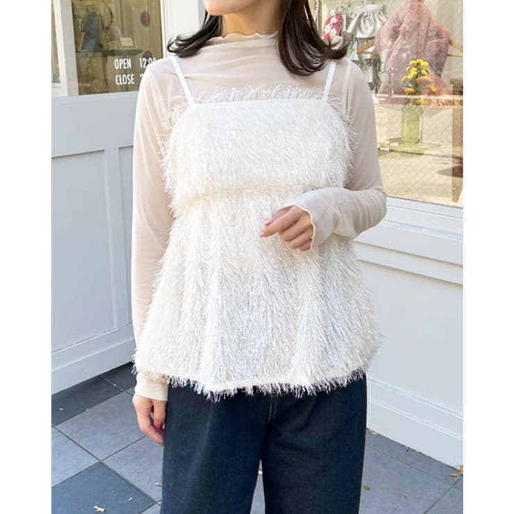 フェザーキャミビスチェセットTOPs 春 SS[品番：INGW0009718]｜INGNI  （イング）のレディースファッション通販｜SHOPLIST（ショップリスト）