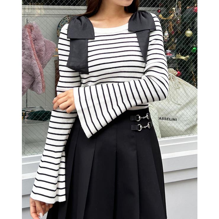 完売商品】HONEY MEW ビッグリボンアンサンブルトップス ビッグリボン