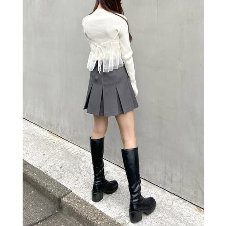 チュールキャミ+12GボトルNリブニットSET 春 SS[品番：INGW0009722