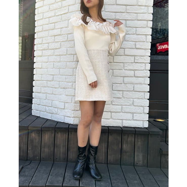 12Gオフショルフリルニット 春 SS[品番：INGW0009779]｜INGNI （イング