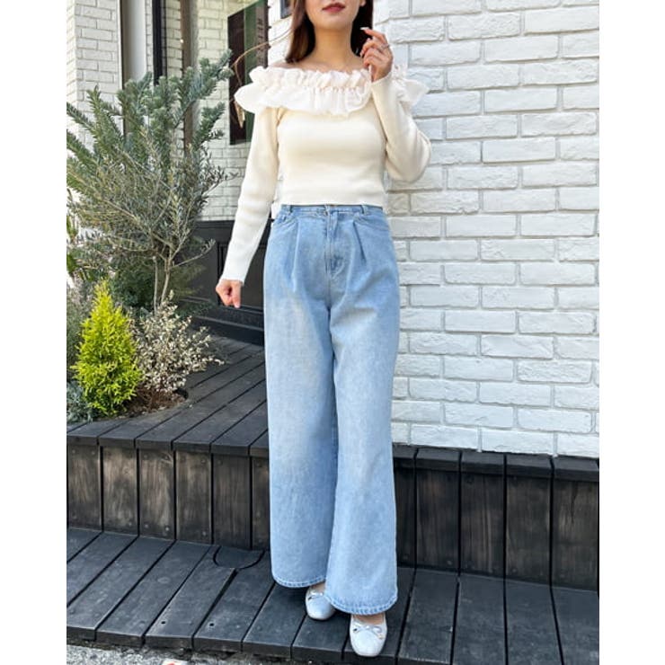 12Gオフショルフリルニット 春 SS[品番：INGW0009779]｜INGNI （イング